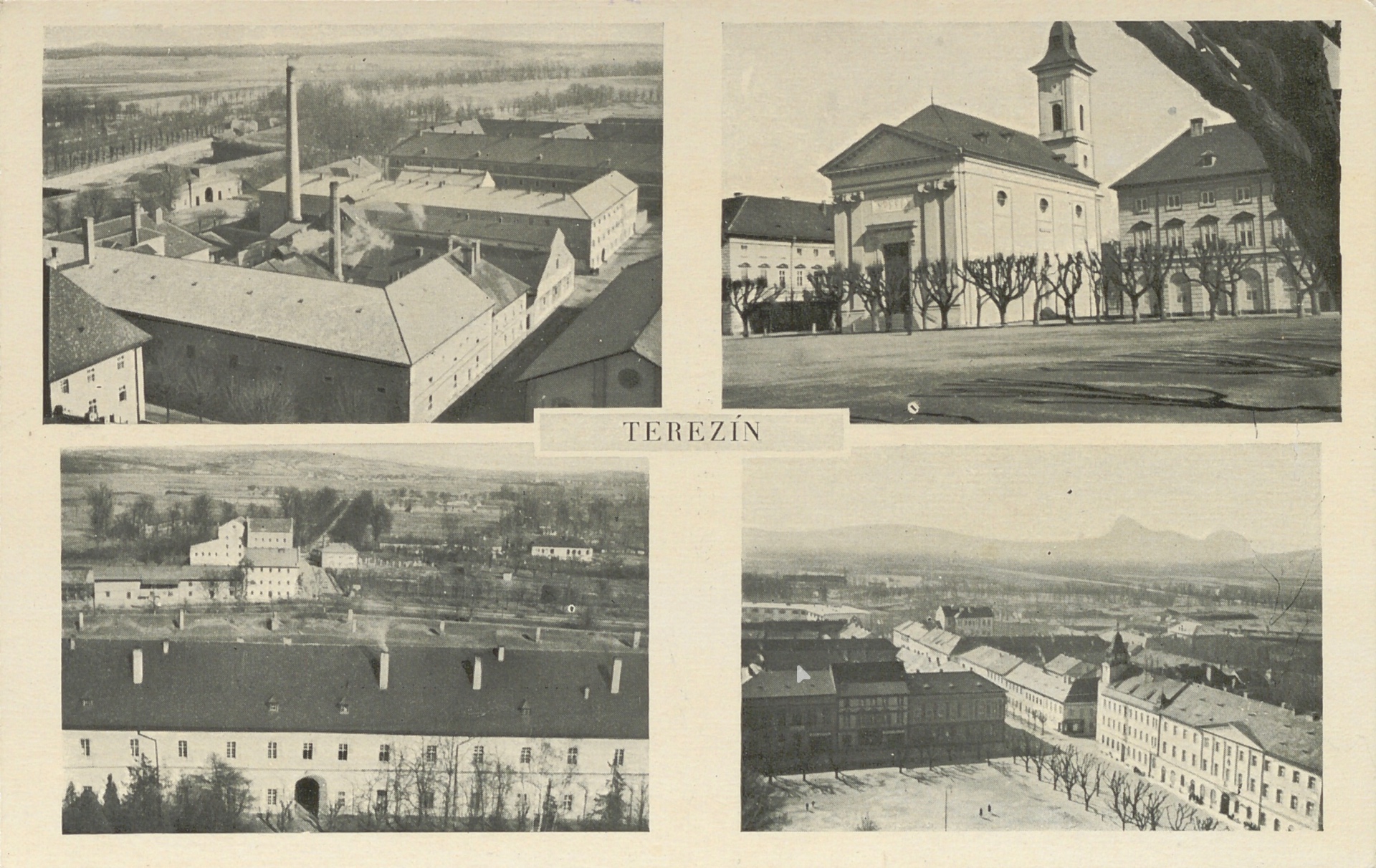 Pivovar, náměstí a panorama Českého středohoří